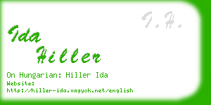 ida hiller business card